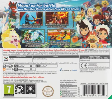 Monster Hunter Stories (Japan) box cover back